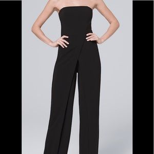 Black strapless jump suit